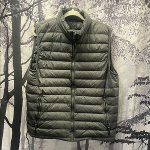 Gray Quilted Puffer Vest